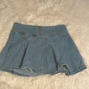 Light Denim Short-skirt
